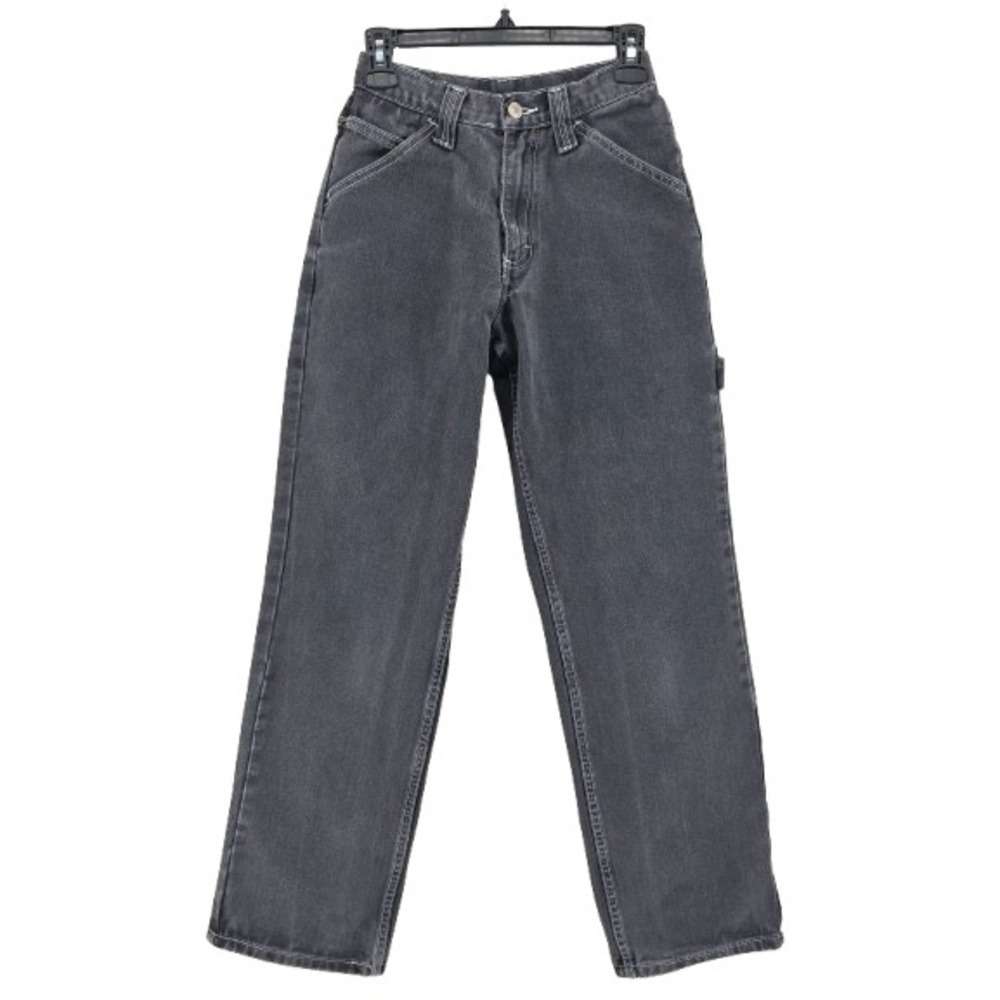 J Galt Shanghai Jeans Size Small Straight Leg Carpenter Mid Rise Gray Denim